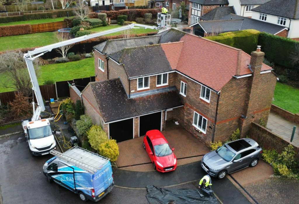 Example of Roof cleaning in Kent by CLEAN CCS Ltd