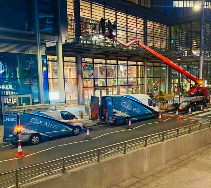 An example of a canopy clean at Royal London Hospital by CLEAN CCS LTD