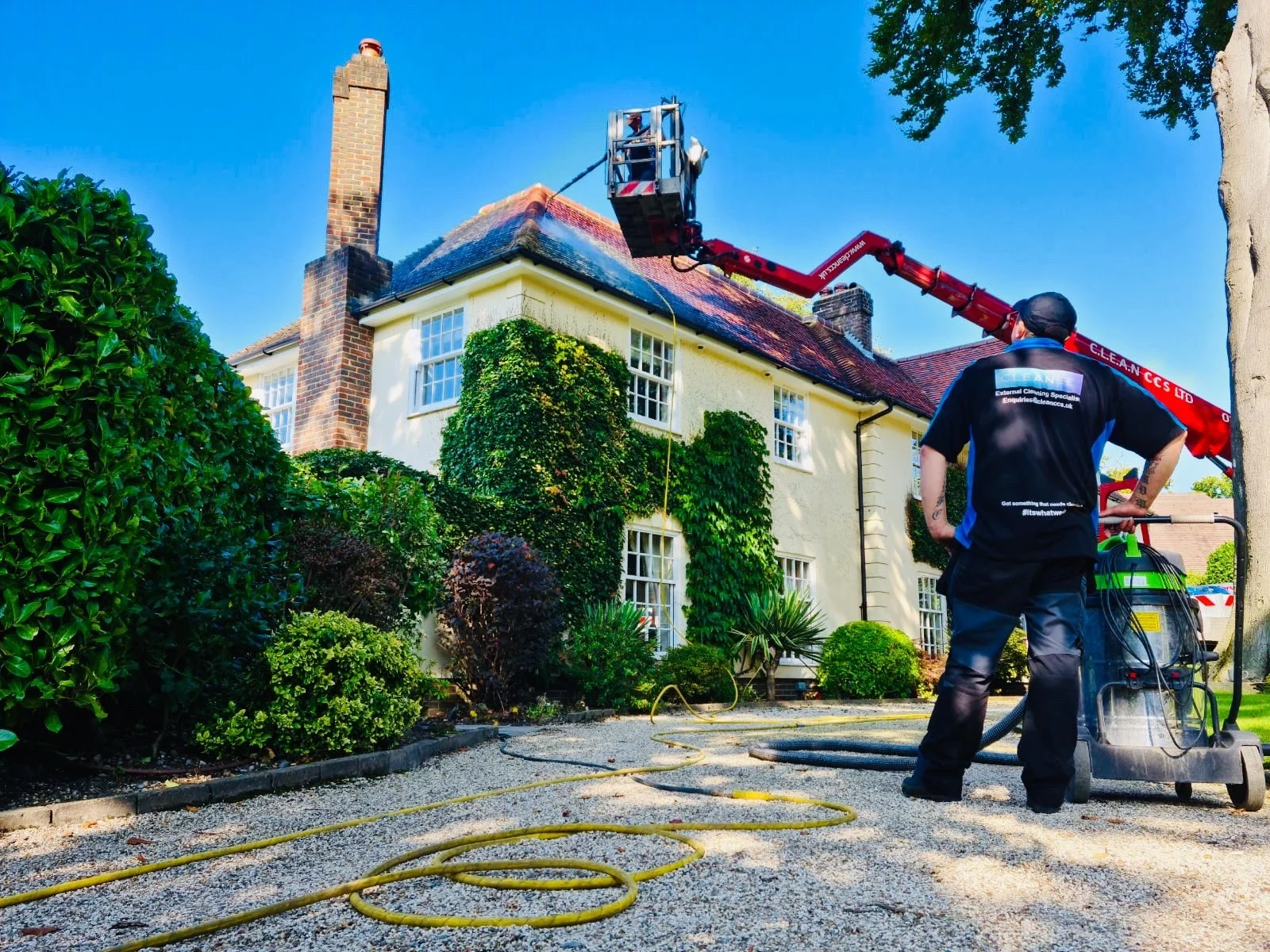 An example of roof cleaning in Kent by CLEAN CCS LTD