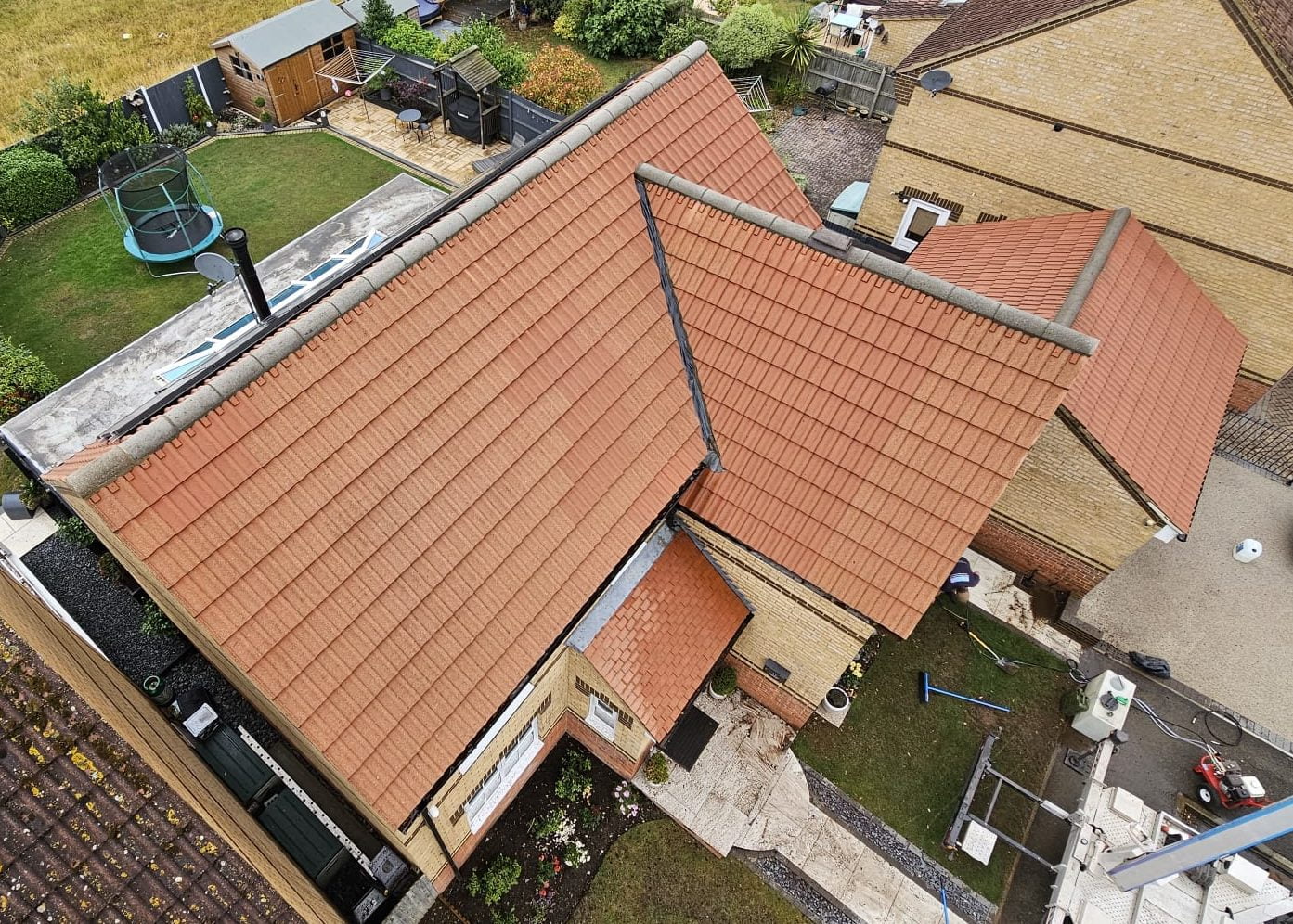 An example of a professional roof clean and treatment in Kent by CLEAN CCS LTD