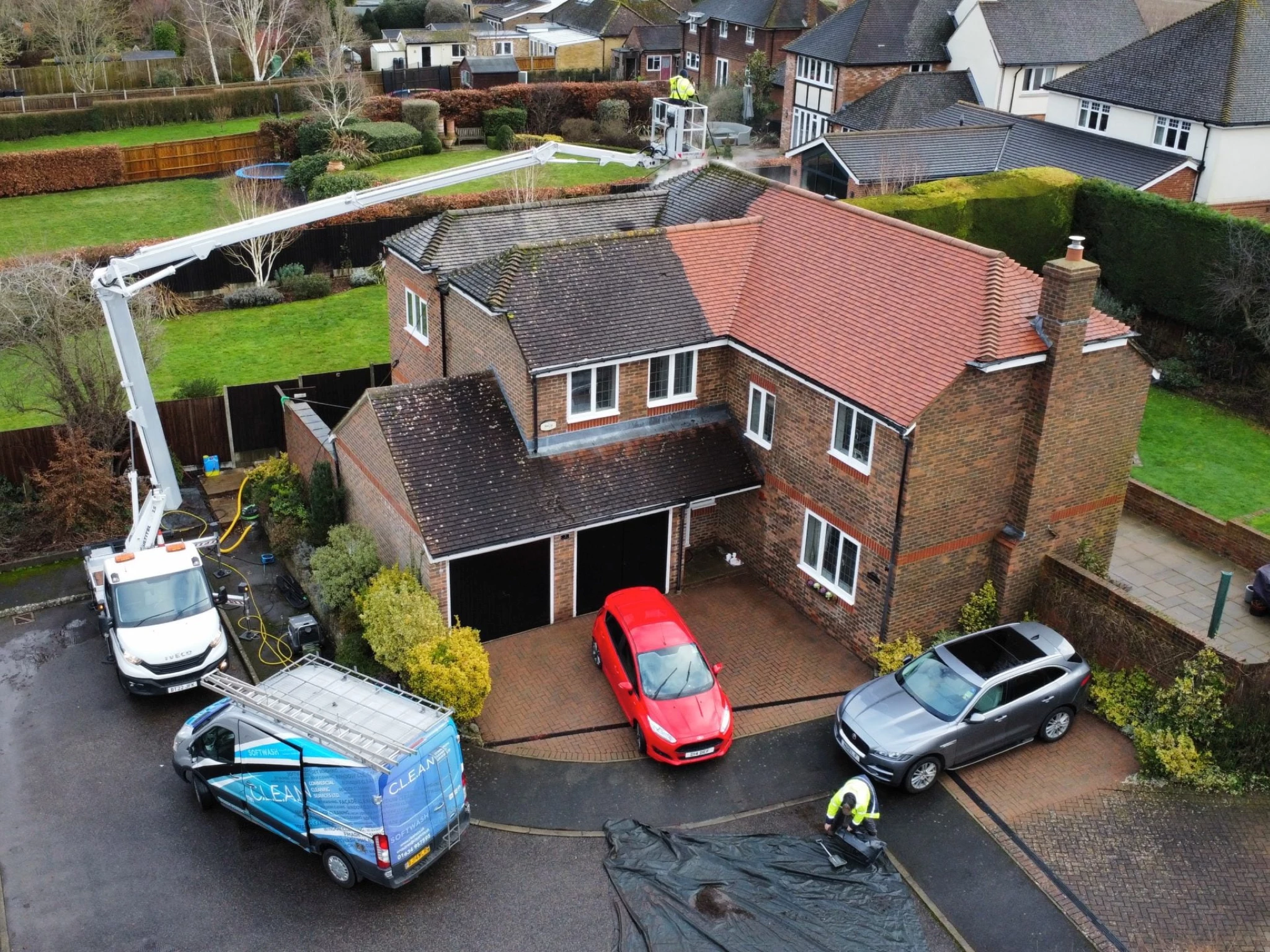 An example of residential roof cleaning in Kent by CLEAN CCS LTD